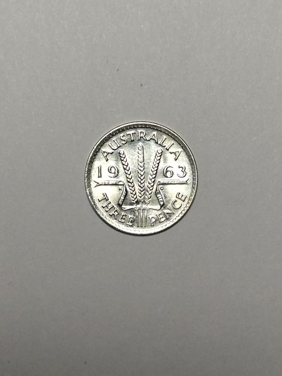 Австралия.  3 пенса 1963 год.
