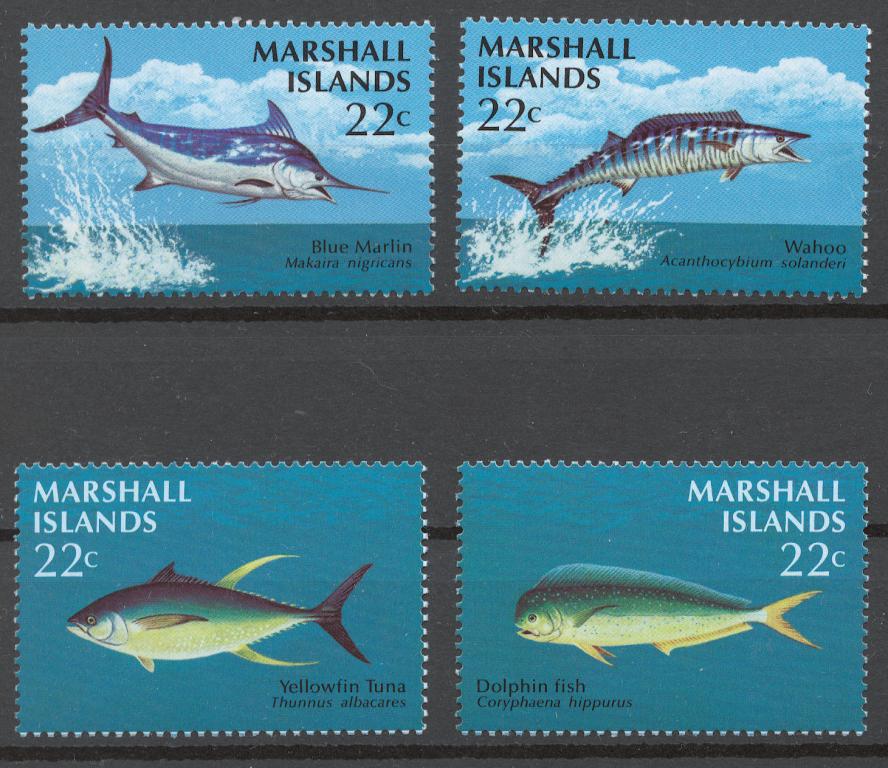 Маршалловы о-ва 1986 Mi# 92-95** РЫБЫ