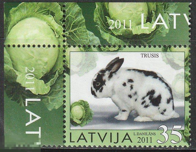 Латвия Год кролика** 2011г.