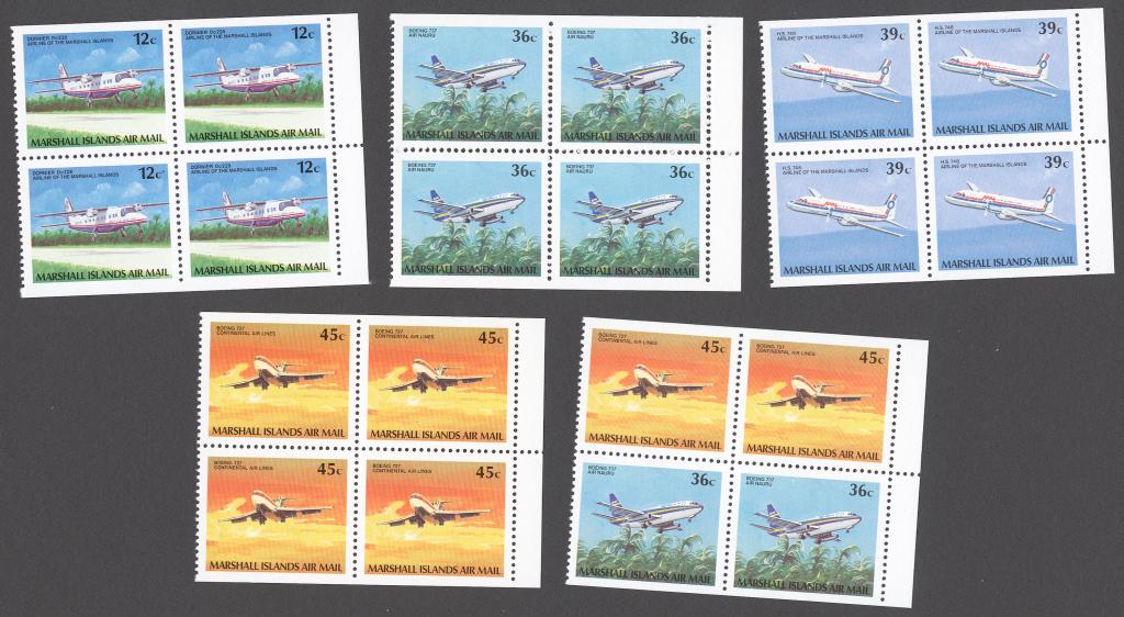 Маршалловы о-ва 1989 Mi# 217-20D** СТАНДАРТ, САМОЛЕТЫ