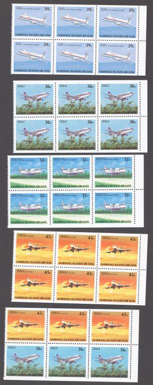 Маршалловы о-ва 1989 Mi# 217-20D** СТАНДАРТ, САМОЛЕТЫ