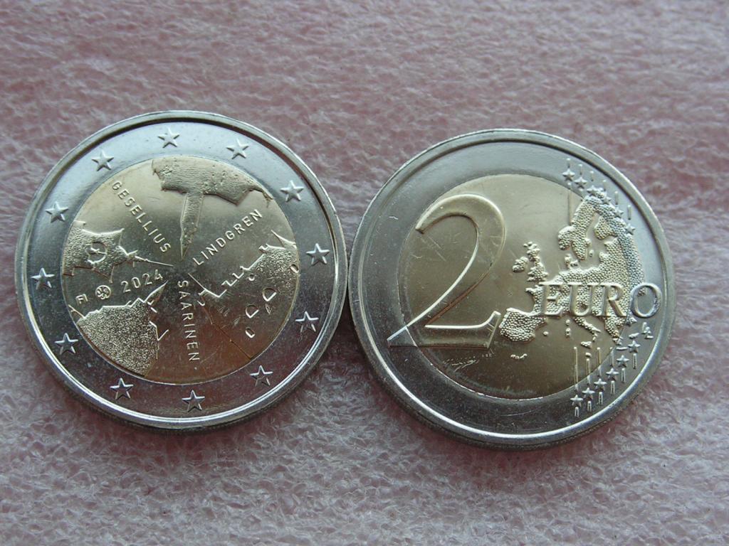 Финляндия 2 евро 2024 архитектура unc