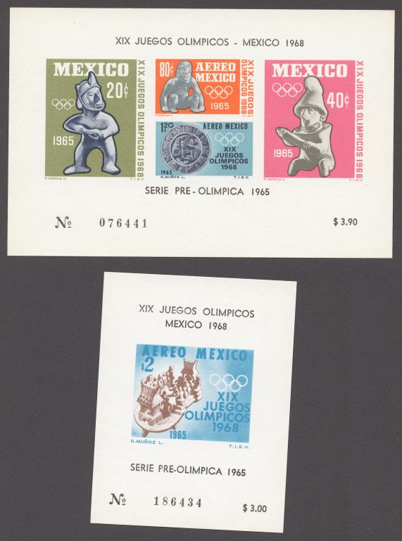 Мексика 1965 Mi# Бл.3-4** СПОРТ, ОИ МЕХИКО 1968