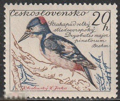 Чехословакия Птица Зимородок ** 1960г.
