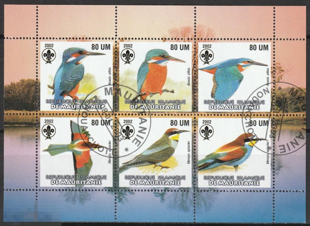 Мавритания Птицы лист 2002г.