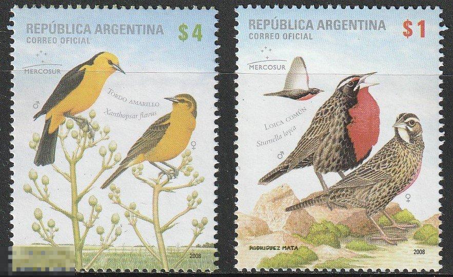 Аргентина Птицы серия** 2008г.