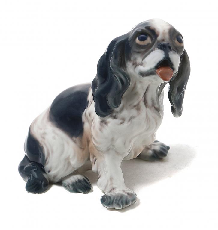 Фарфоровая фигура "Спаниель". Dahl-Jensen