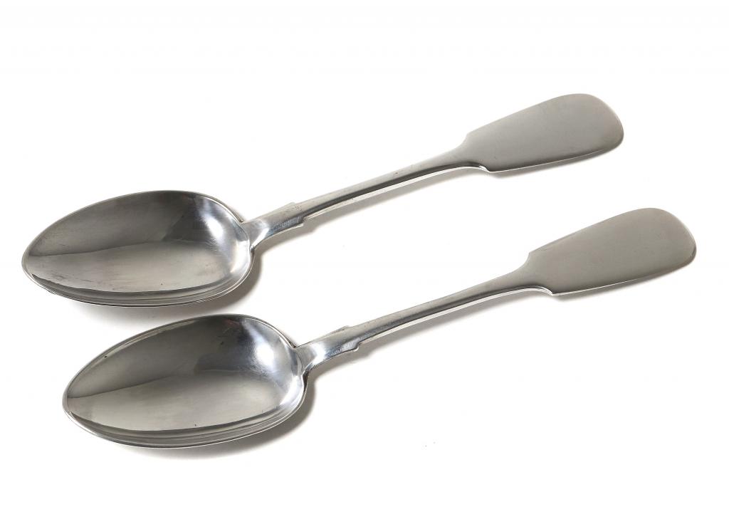 Серебряные обеденные ложки, 2 шт. Россия, 1889 год.