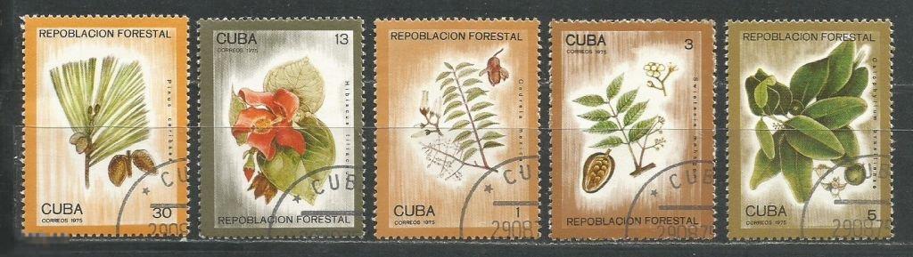 Куба Флора Цветы  серия 1975г.