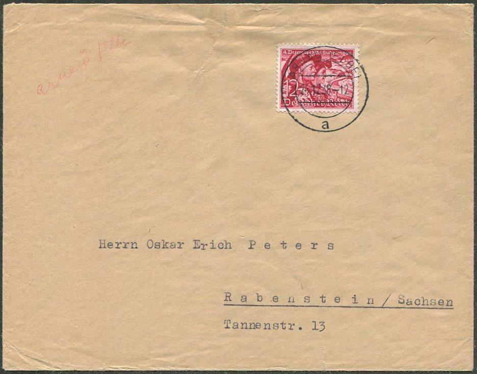 СУДЕТЫ 1938 Sudetenland Германия ARNAU a. d. ELBE (Hostinné) марка Sudetengau оккупация Чехословакии