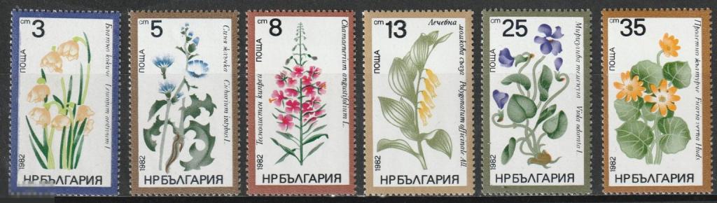 Болгария Флора Цветы серия** 1982г.