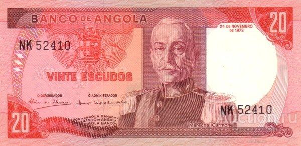 Ангола P-99 20 Escudos 1972 UNC