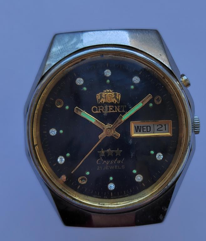 часы ORIENT 21 камень Crystal ходят