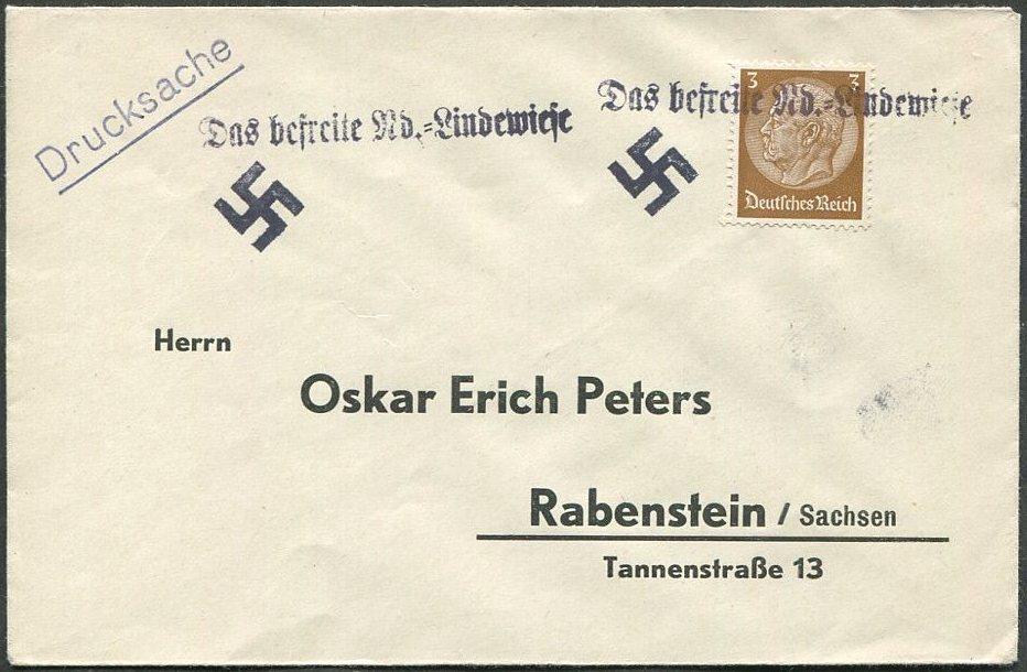 СУДЕТЫ 1938 Sudetenland Германия NIEDER-LINDEWIESE (Dolní Lipová) провизорий оккупация Чехословакии