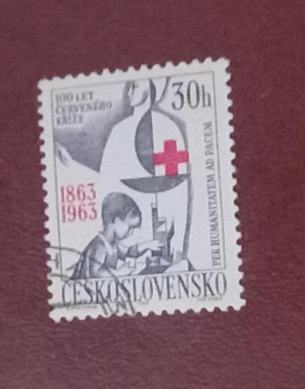 Чехословакия 1963 год   Красный Крест Юбилей 100 лет Медицина Гаш