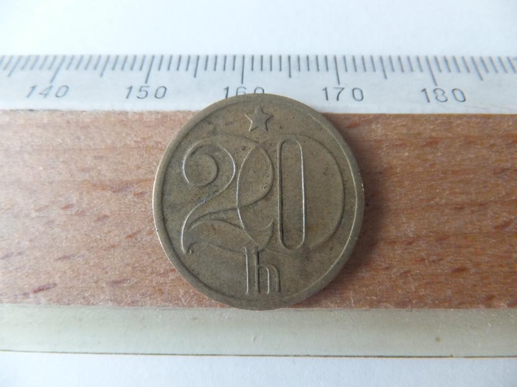 Чехословакия 20 геллеров 1972 г.