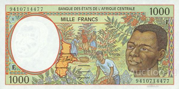 Центрально-Африканские Штаты (E) Камерун P-202Eb 1000 Francs 1994 UNC