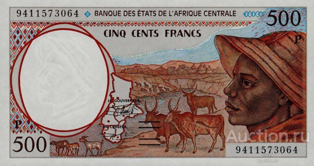 Центрально-Африканские Штаты (P) Чад P-601Pb 500 Francs 1994 UNC
