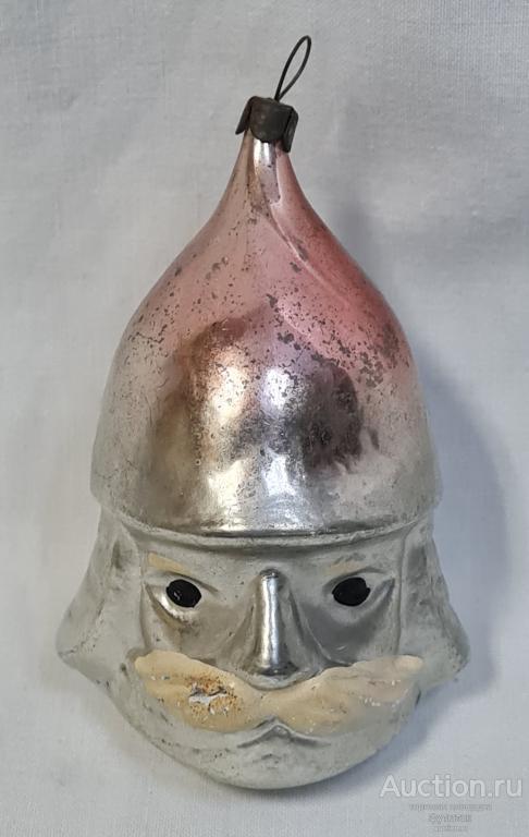 ИГРУШКА ЁЛОЧНАЯ СТЕКЛО СССР ГОЛОВА ЧЕРНОМОР ... 49 70к2