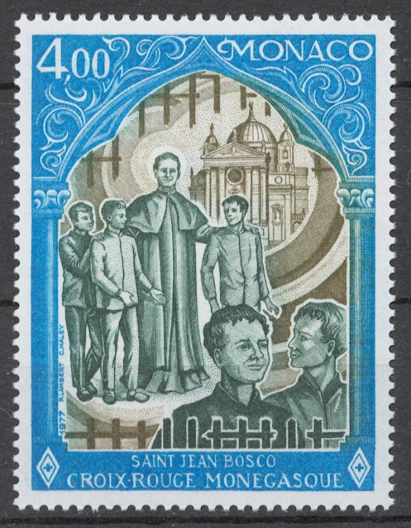 Монако 1977 Mi# 1300** КРАСНЫЙ КРЕСТ, СВЯТОЙ ИОАНН БОСКО