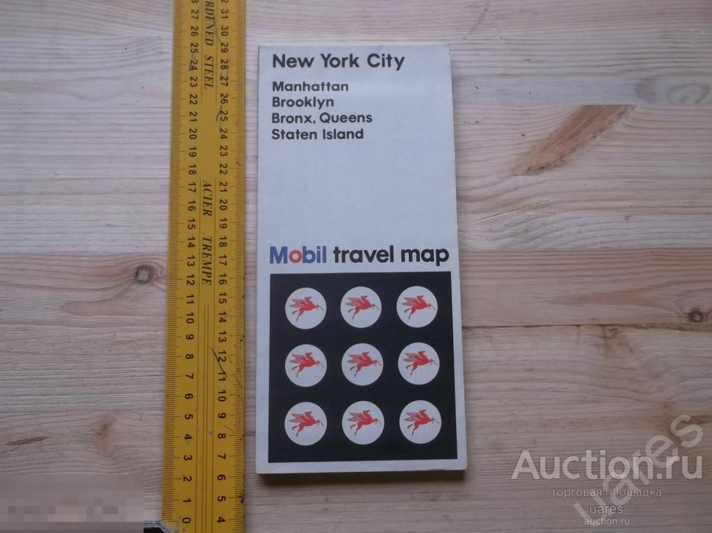 NEW YORK CITY Mobil Рекламный Проспект Буклет 1969г.