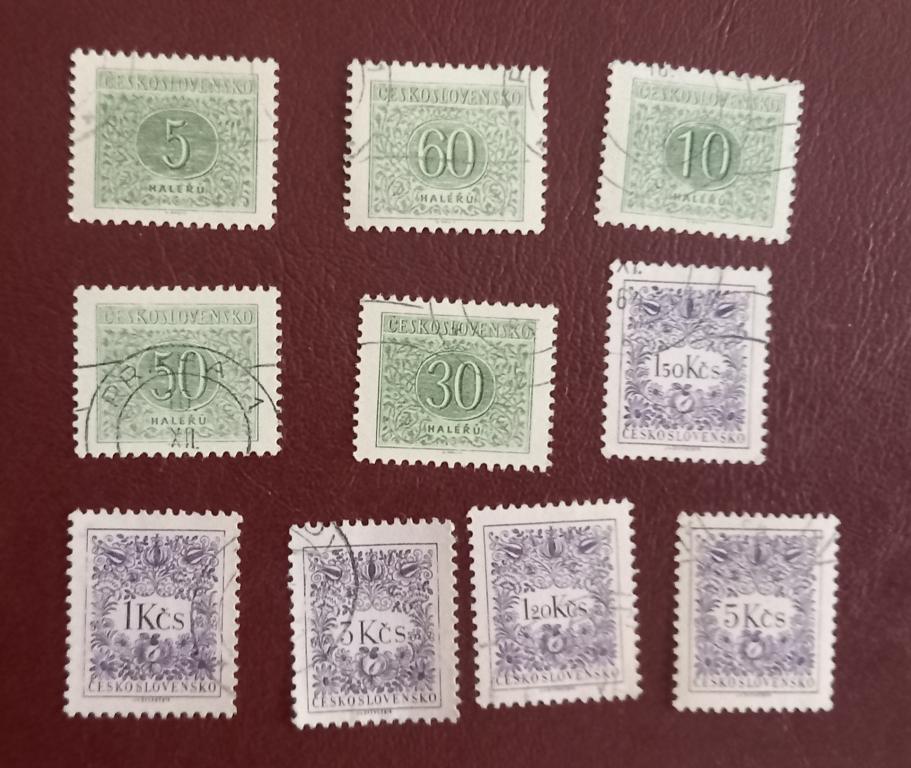 Чехословакия 1963 год Марки Доплата Гаш