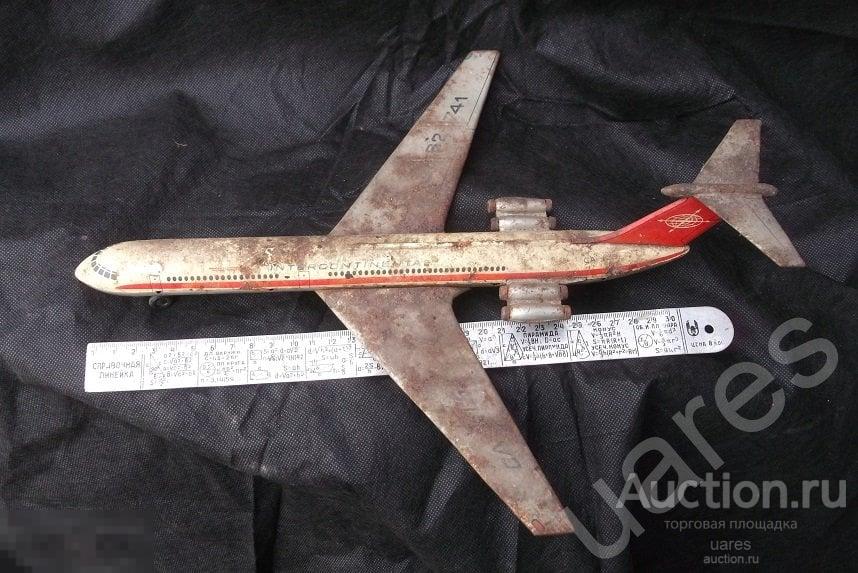 Самолет ИЛ-62 Жесть Металл СССР ГДР