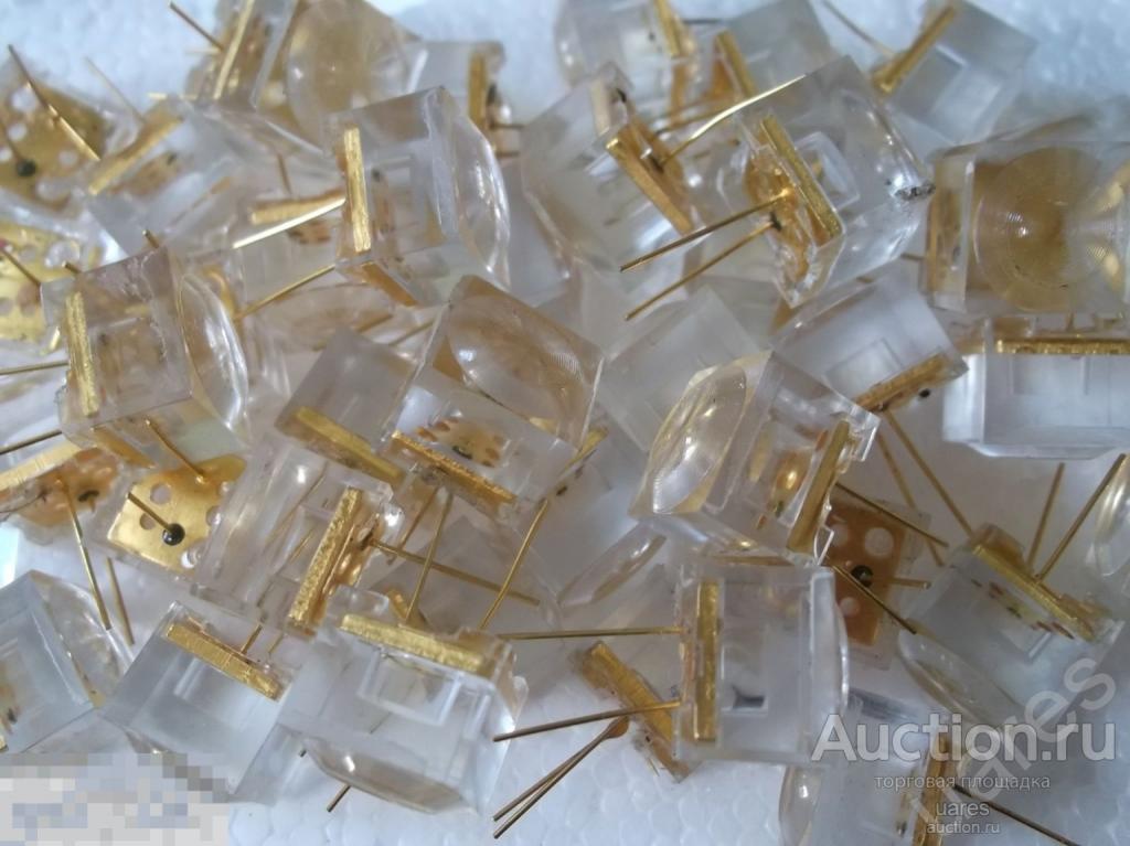 Светодиод СДК  СДИ Красный С Линзой Френеля Золото (Au)