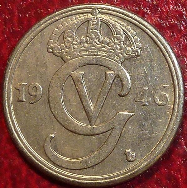Швеция 10 эре 1946 года.