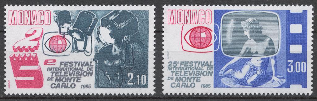 Монако 1984 Mi# 1662-63** ТЕЛЕ ФЕСТИВАЛЬ