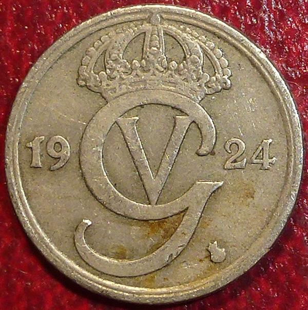 Швеция 10 эре 1924 года.