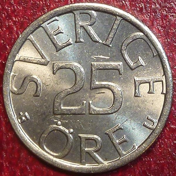Швеция 25 эре 1976 года.