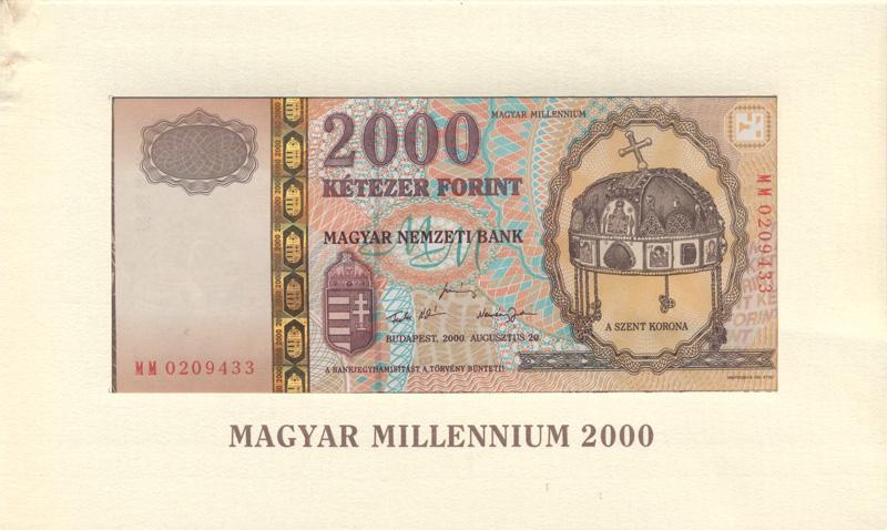 Венгрия 2000 форинтов 2000 г Миллениум