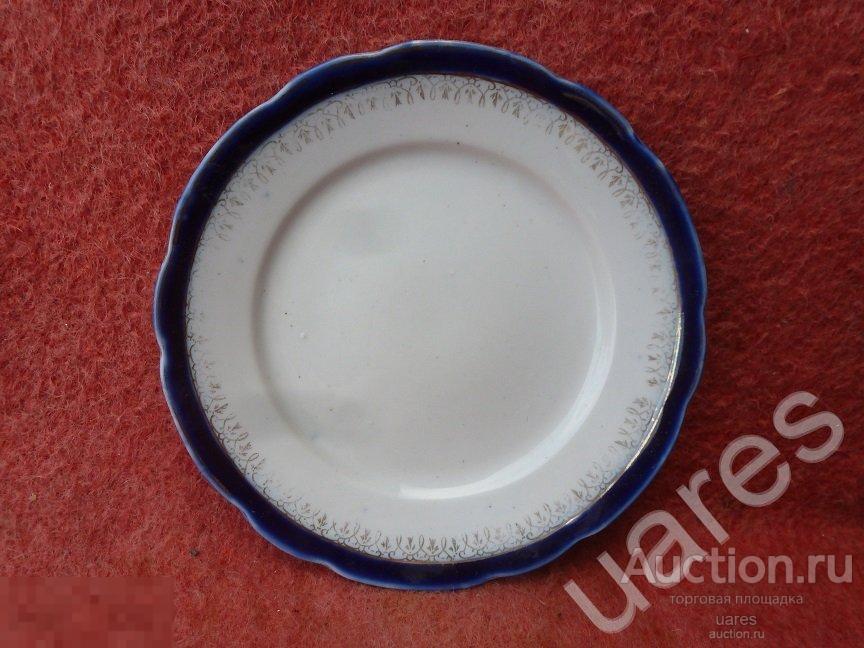 Тарелка Мосстеклофарфор Гжель до 1934 года.