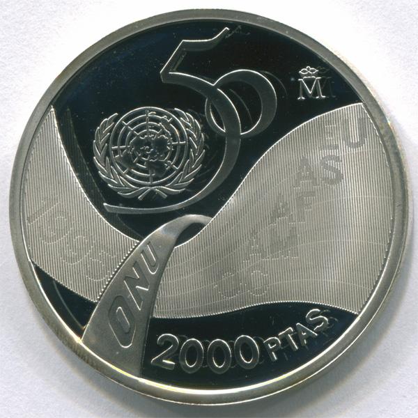 Испания 2000 песет 1995 г ООН