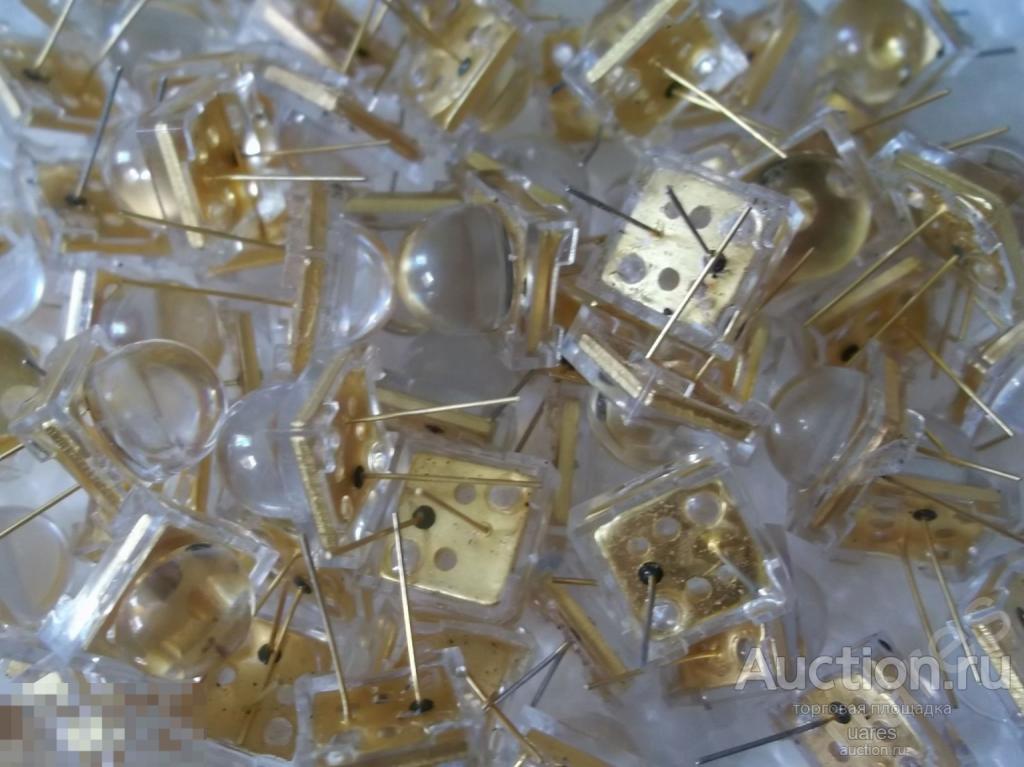 Светодиод СДК  СДИ Красный С Линзой Золото (Au)