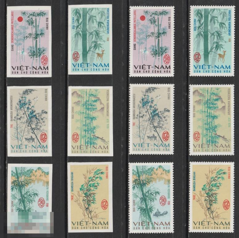 Вьетнам Флора Бамбук 2 серии зубцовая и беззубцовая** 1967г.
