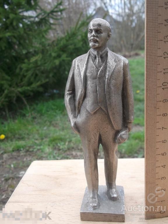 Скульптура Ленин в Пиджаке с Кепкой Силумин СССР 15см.