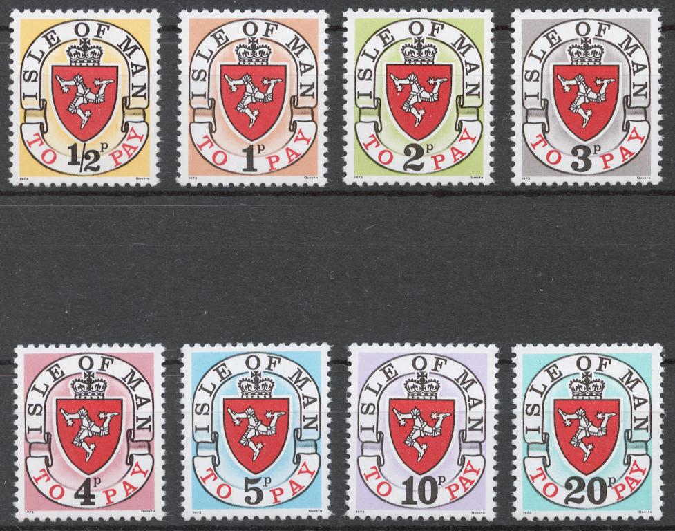 Мэн о-ов 1973 Доплатные Mi# 1-8 I** ГЕРБ