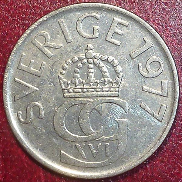 Швеция 5 крон 1977 года.