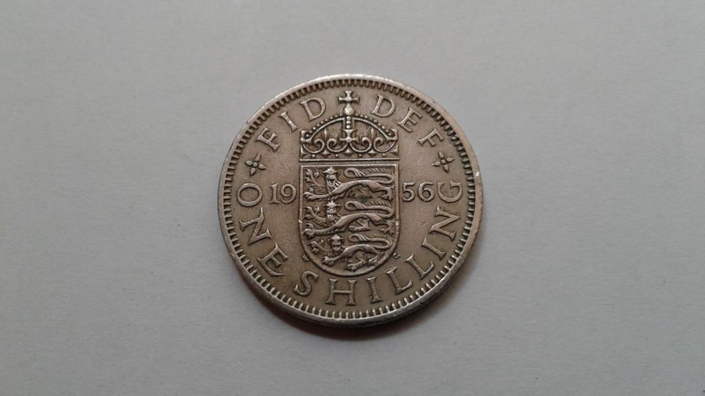 Великобритания. 1 шиллинг 1956 г. английский тип. #2