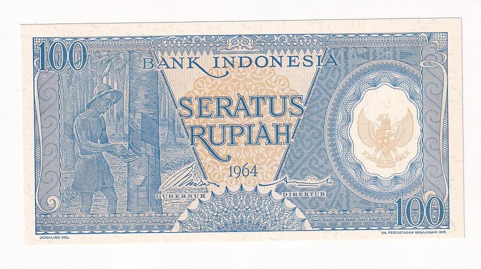 Индонезия Банкнота 100 рупий 1964 год UNC (39413)