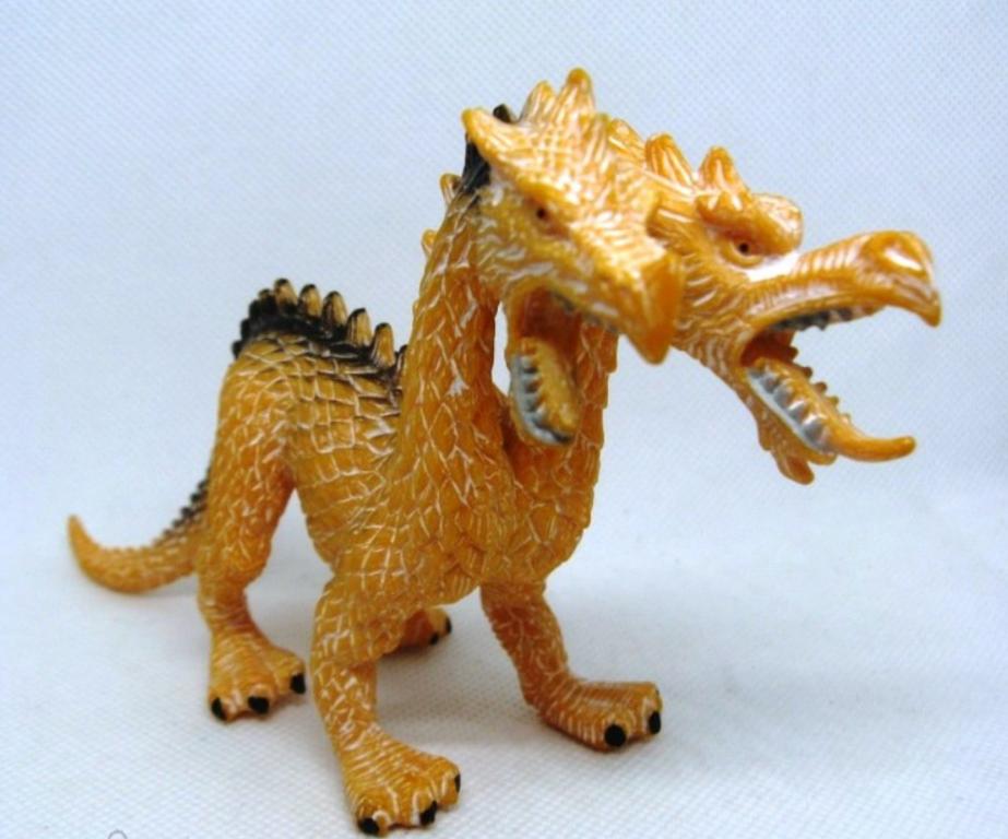 Игрушка дракон или Змей Горыныч 2 головы пластик