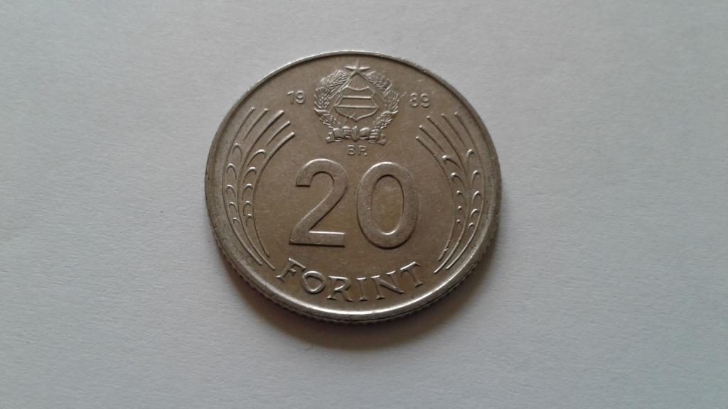 Венгрия. 20 форинтов 1989 г.
