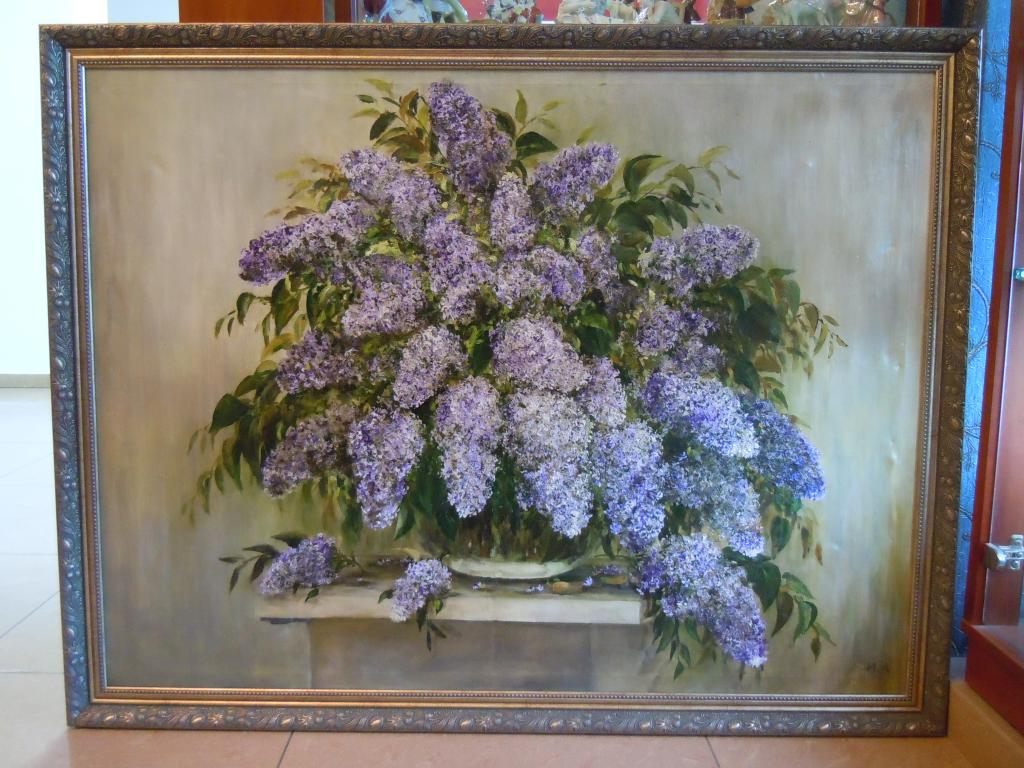 Картина "Букет сирени" автор И.П., холст, масло, 129х100см