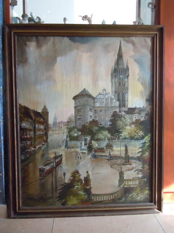 Картина "Городская площадь" Резчиков И.В. 1996г, холст, масло 92х112см
