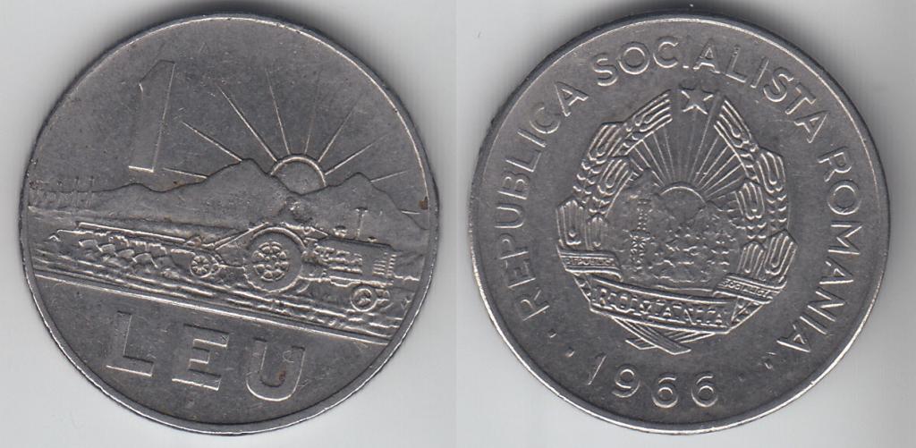 Румыния 1 лей 1966 М