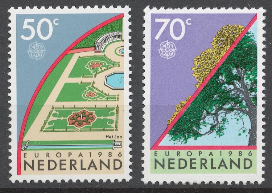 Нидерланды 1986 Mi# 1292-93** ЕВРОПА СЕПТ, ОХРАНА ОКРУЖАЮЩЕЙ СРЕДЫ