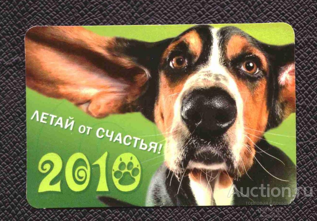 календарик  2010  год   собака      №  7293