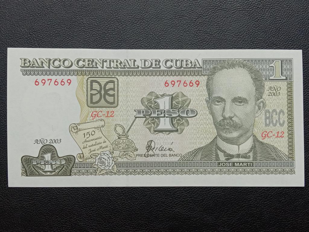 Куба 1 песо 2003г.    UNC      Р.125